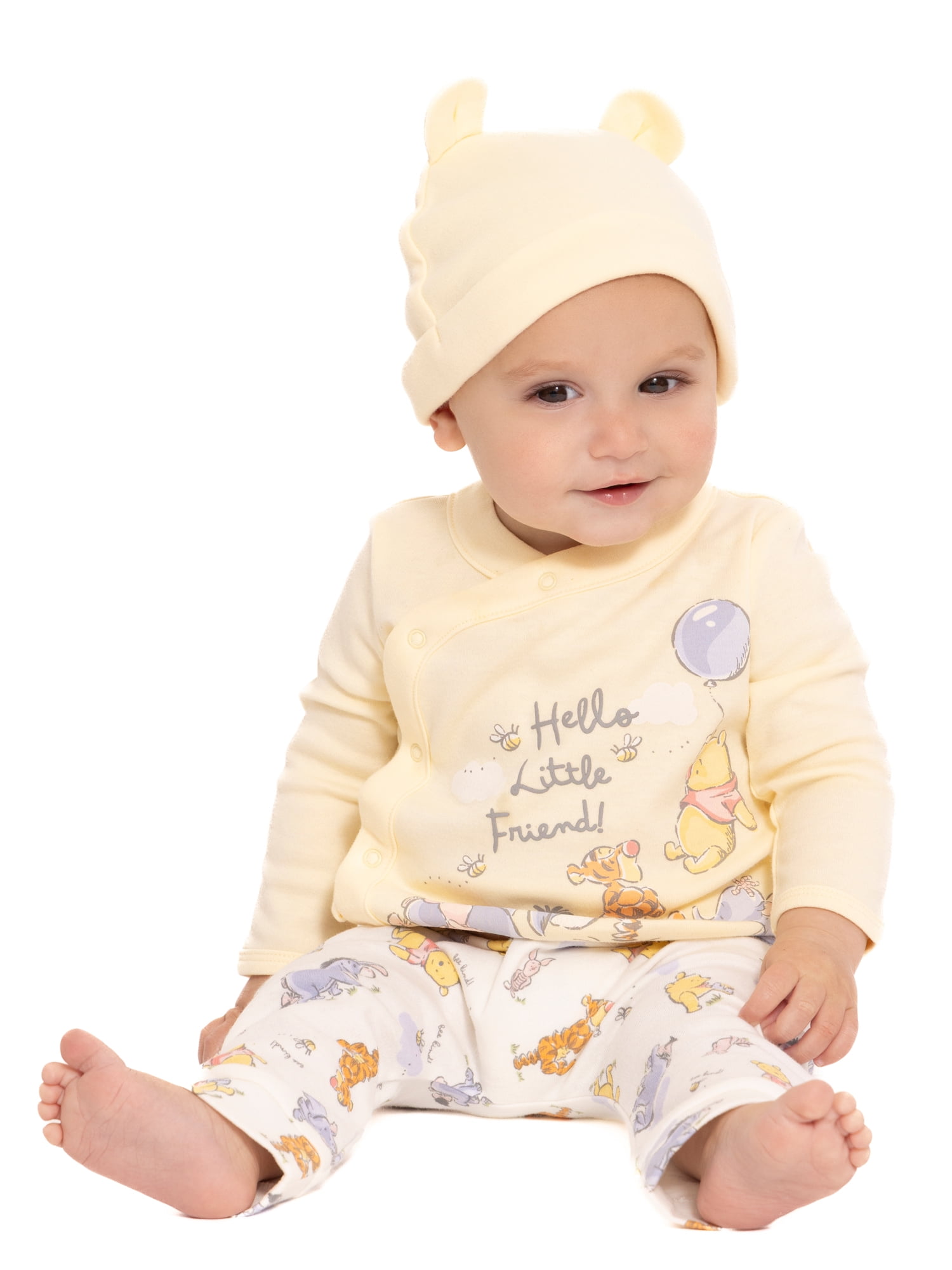 Disney Baby Wishes + Dreams Winnie the Pooh Baby Boys or Girls Take Me Home Set, 3-Piece, Sizes Preemie-9M