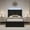 Black, variant on 4 EVER WINNER Twin Bed Frame with LED Light, Modern Upholstered Platform Bed Frame Headboard and Footboard, White Twin Size Bed Frame, White