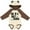 Natural & Brown w Ears, variant on Inktastic My 1st Golf Season Boys Long Sleeve Baby Bodysuit
