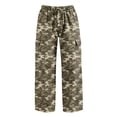 thumbnail image 6 of BaoFuBaoMei Camo Cargo Pants for Women Plus Size Wide Leg Drawstring High Waisted Trousers with Pockets Bottoms Hiking Streetwear, 6 of 7