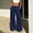 *Navy, variant on ClodeEU Women's Linen Straight Leg Pants with Button-Flap Pockets, Elastic Back Waist Casual Trousers with Zipper Wine,Womens Plus S