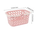 thumbnail image 3 of Plastic Bath Basket Bathroom Storage Basket Openwork Fruit And Vegetable Basket For Home Use Concise Handle Bath Basket, 3 of 6