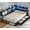 Black, variant on Afuhokles Twin Daybed, Corner Bed Frame with Bookcase Storage and LED Light Headboard, Charging Station, White