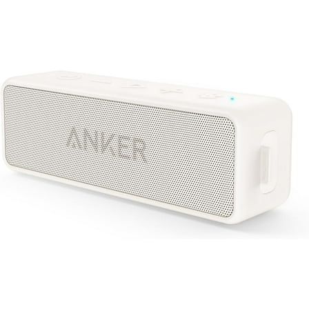 Soundcore Anker 2, 12W Dual-Driver, Portable Bluetooth Speakers for Daily Use, and Wireless, 24-Hour Playtime, IPX7 Water Resistant, Built in Mic, 66 ft Bluetooth Range- White