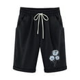 thumbnail image 4 of LEBONYARD Womens Shorts Plus Size,Women's Shorts with a Modern Twist,Women's Shorts and Linen Fashionable Printing Elastic Waist 5-inch Pants Drawstring 5-inch Shorts Black XL, 4 of 4