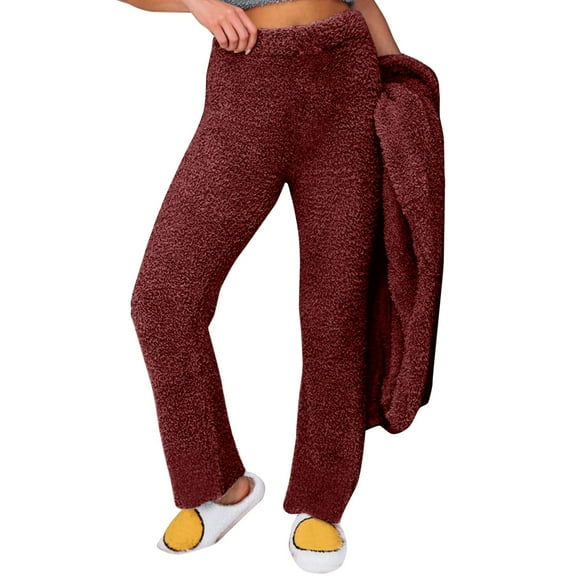 Outfmvch fleece overalls women fleece overalls thermal leggings for women cargo pants women ski pants men fleece lined leggings fleece lined leggings women Wine M