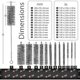 thumbnail image 2 of Nylon Cleaning Brushes 13-Piece Set - Dishwasher Safe Milk Tubes B, 2 of 5