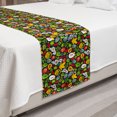 thumbnail image 2 of Easter Bed Runner, Ornamental Eggs Monsters Rabbit Forest Animals Plants Cartoon, Decorative Accent Bedding Scarf for Hotels Homes and Guestrooms, Queen, Charcoal Grey Multicolor, by Ambesonne, 2 of 2