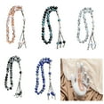thumbnail image 2 of Handmade 33 Beads Muslims Rosary Ice Cracked Glass Tasbih with Tassels Pendant for Daily Prayers and Meditation Supply, 2 of 8