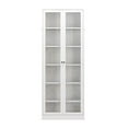 thumbnail image 4 of Tcbosik 72" Tall Storage Cabinet with 2 Glass Doors, Metal Display Cabinet with Adjustable Shelves, Kitchen Pantry Cabinet, Floor Standing Cupboard for Living Room, Dining Room, White, 4 of 10