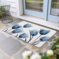 thumbnail image 2 of Blue Tulip Doormat Outdoor Entrance 18"x30", Spring Pastoral Flower Watercolor White Absorb Moisture Dirt Door Mats, Non-Slip Rubber Backing Floor Mats Indoor, Low-Profile Front Door Rugs, 2 of 9