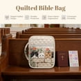 thumbnail image 7 of ZUXONGSY Cat Pansy Print Bible Case for Women Quilted Bible Cover Sturdy Scripture Bag with Bookmarks & Pen Slots Carrying Book Case for Study, Gift, 7 of 7