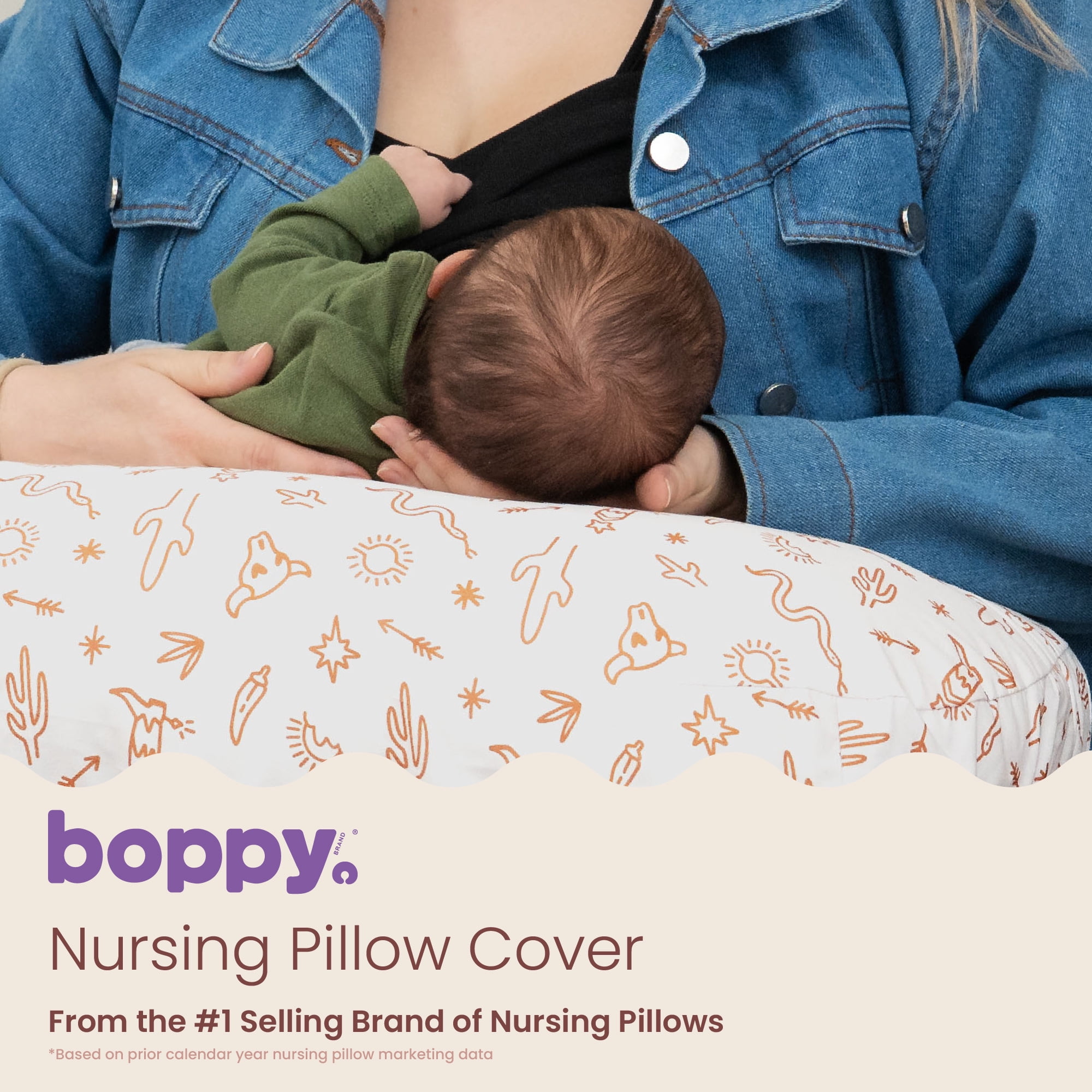 Boppy New Nursing Pillow Cover, Tan Southwest