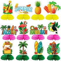 12pcs Honeycomb Tropical Party Luau Centerpieces for Table Decor