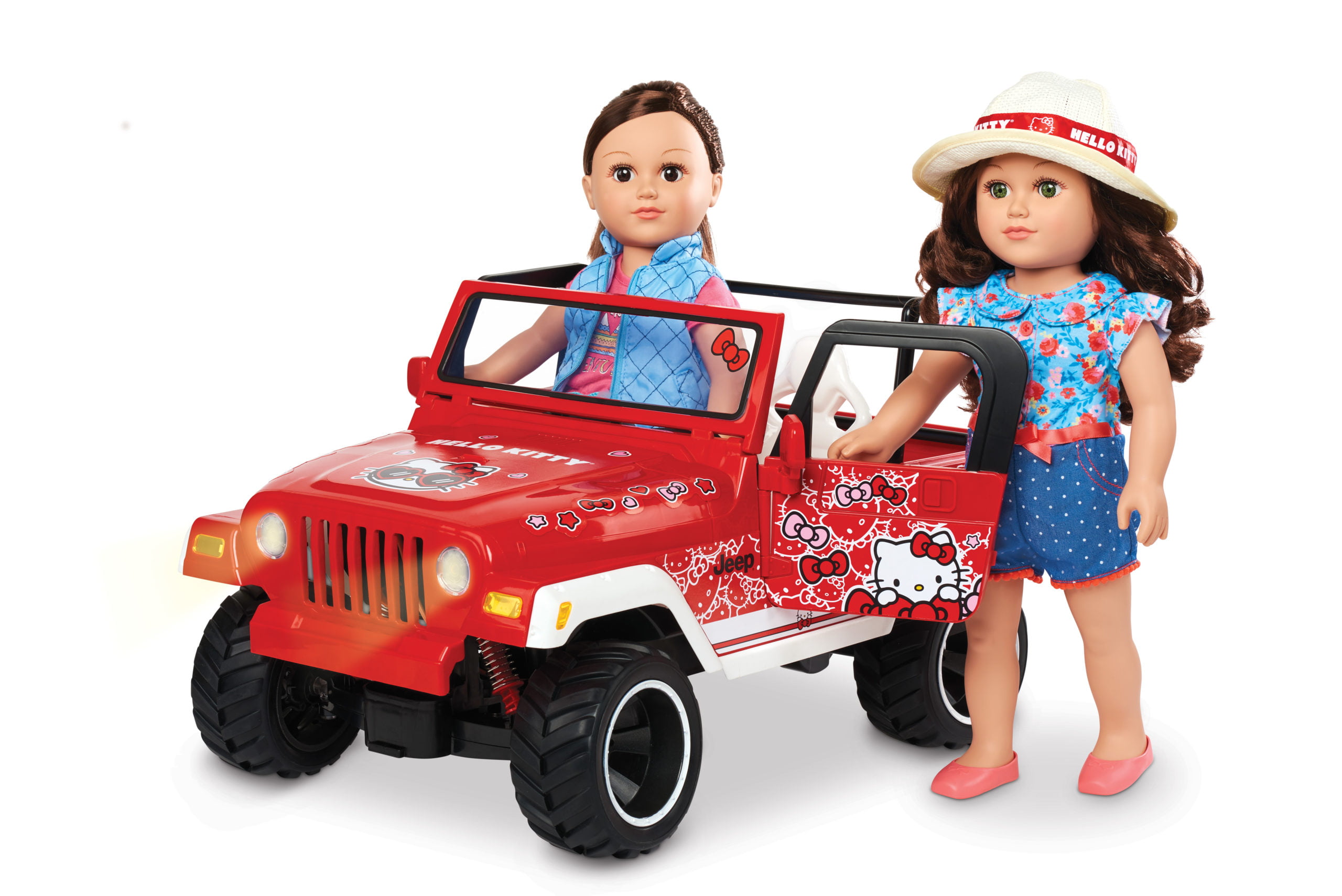 My Life As Remote Controlled Hello Kitty Jeep for 18” Dolls, Red,  -  