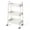 White, variant on EBQOSK 3 Tier Small Rolling Cart, Metal Utility Storage Organizer Kitchen Trolley Bathroom Laundry Room Bar Office Shelves Green