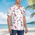thumbnail image 3 of Sikiie Valentine's Day gnomes Print Men's Hawaiian Shirt, Summer Beach Button Pocket Short Sleeve T-Shirt,3X-Large, 3 of 7