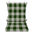 thumbnail image 1 of RSH Décor Indoor Outdoor Foam High Back Chair Cushion, Green Buffalo Plaid, 1 of 5