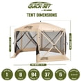 thumbnail image 2 of CLAM Quick-Set Abri Portable & 2 Panneaux Coupe-Vent et Soleil, 2 of 12