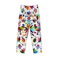 thumbnail image 6 of Uemuo Mexican Bright Style Pattern Men's Wide Leg Palazzo Lounge Pants with Pockets Light Weight Loose Comfy Casual Pajama Pants-Small, 6 of 9
