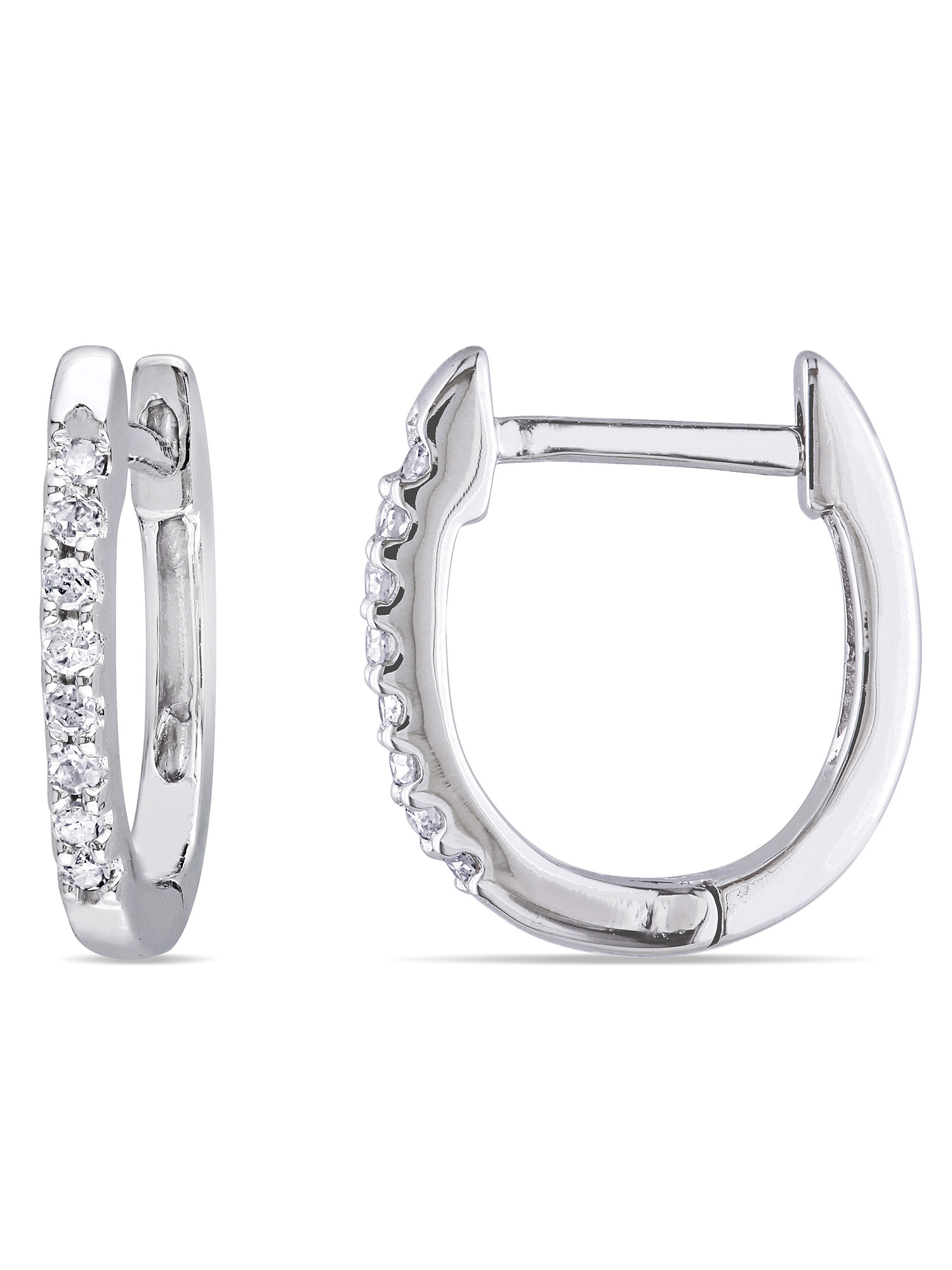 Miabella 1/10 Carat T.W. Diamond (I1I2 GH) 10kt White Gold Cuff