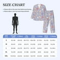 thumbnail image 2 of Mens Pajamas Set, Cute colorful Dog cartoon Button Down Long Sleeve Loungewear Sleepwear Pjs sets for Men, 2 of 5