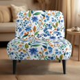 thumbnail image 2 of HELLHERO Blade Stretch Elastic Bottom Stain Protection Armless Accent Chair Protector Decorations Armless Accent Chair Cover for Armless Chair, 2 of 8