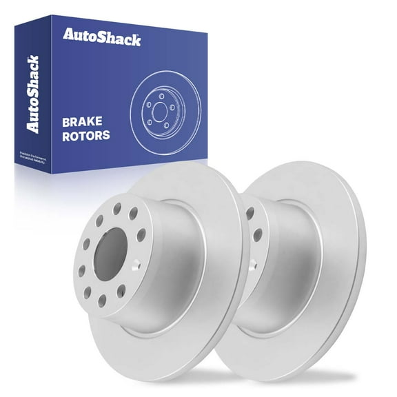 AutoShack 10.70" (271.8 mm) Rear Solid Brake Rotors Coated | Replacement for 2019-2025 Volkswagen Jetta 2021-2023 Volkswagen Taos | 2-PC Set | ArmorStop