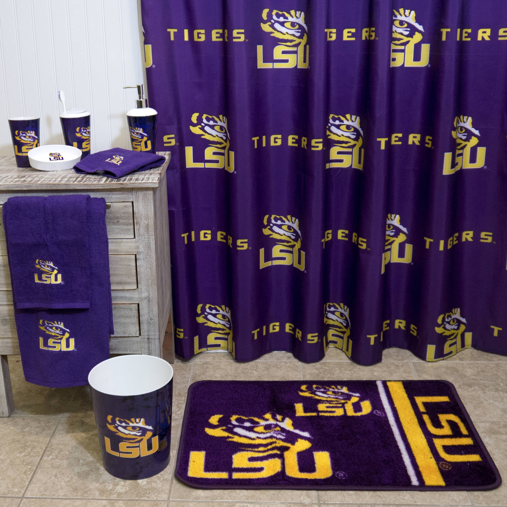 Ncaa Louisiana State Applique Bath Towel 1 Each Walmart Com Walmart Com