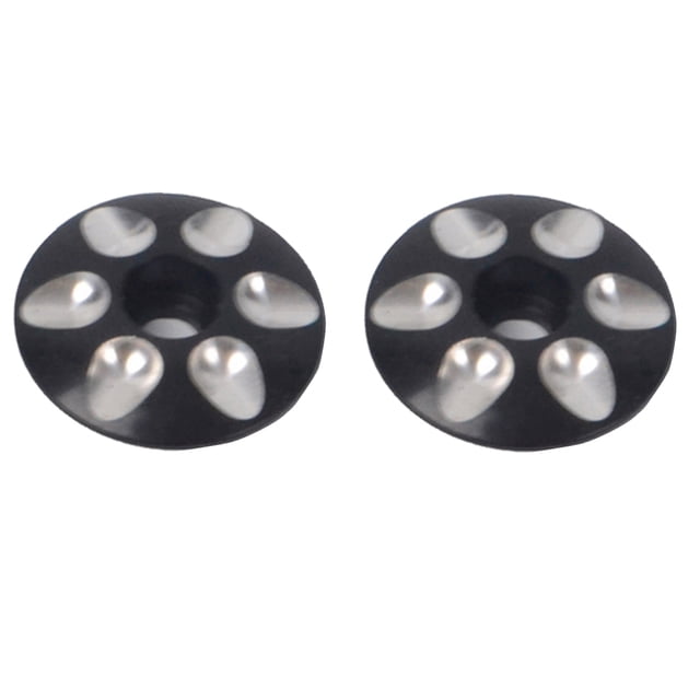 2 piezas de aleación de aluminio para bicicleta tapa de vástago Negro Sunnimix Casquillo superior de auriculares de bicicleta