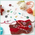 thumbnail image 5 of 33 Pcs Knitting Accessories Kit Including Dog Paw Print Stitch Marker 0-9 Number Row Counter Chains Needle Stoppers Yarn Guide Finger Holder for DIY Knitting Weaving Sewing Mixed Color, 5 of 6