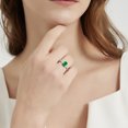 thumbnail image 4 of Vakki 1.5ct Created Emerald/Sapphire/Purple/Cubic Zirconia Ring 925 Sterling Silver Oval Cut Solitaire Ring Engagement Ring for Women, 4 of 5