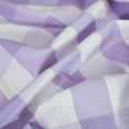 thumbnail image 5 of 3 Pieces Tier Curtains and Valance Set Buffalo Check Kitchen Tiers Plaid Gingham Rod Pocket Classic Short Small Cafe Curtains Country Farmhouse Cafe Bathroom 54"x18"/27"x24" Lilac & White, 5 of 8