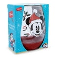 thumbnail image 2 of Disney Mickey Mouse Santa Hat Teardrop Stemless Wine Glass | Holds 20 Ounces, 2 of 8