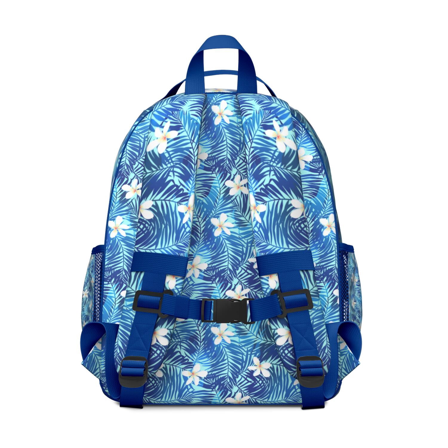 Floral Exotic Waterproof School Backpack - Spine-Protecting Book Bag with Chest Strap
