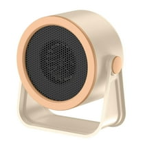 Small Space Heater Desk Portable Low Noise Two Temperature Settings Rechargeable Booster Heater With Adjustable 90 Angle White