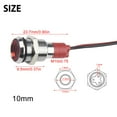thumbnail image 2 of GLFILL 4 Pcs 10mm LED Indicator Light 12-24V Waterproof Signal Light Metal Panel Light White, 2 of 8