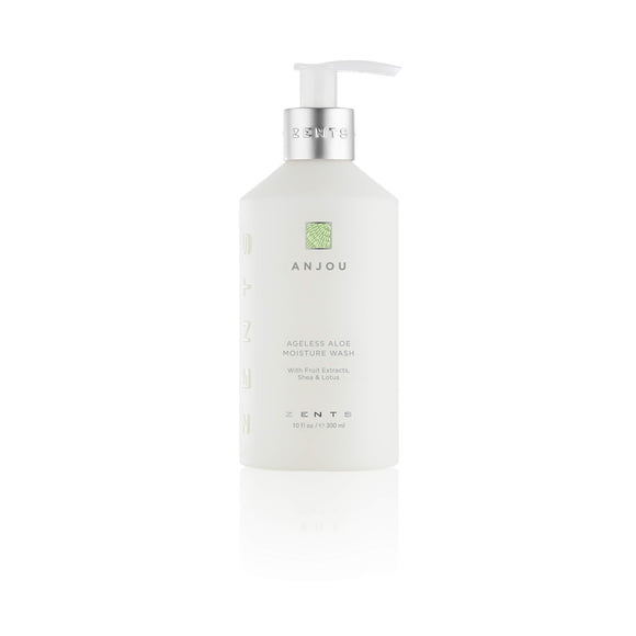 Zents Hand and Body Wash (fragancia Anjou) Limpiador hidratante antienvejecimiento con manteca de karité orgánica y aloe para piel seca 10 fl oz