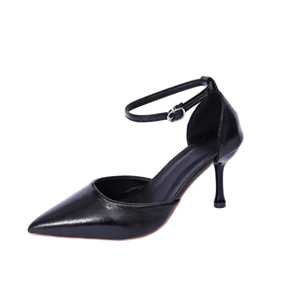 Correas de Tacón para Tacones Altos de Moda Y Versátil de las Mujeres de Tamaño Mayor Correa de Hebilla Zapatos de Dedo Cerrado Estilo Primavera / Verano Zapatos de Tacones Altos Modernos Y Cómodos Z