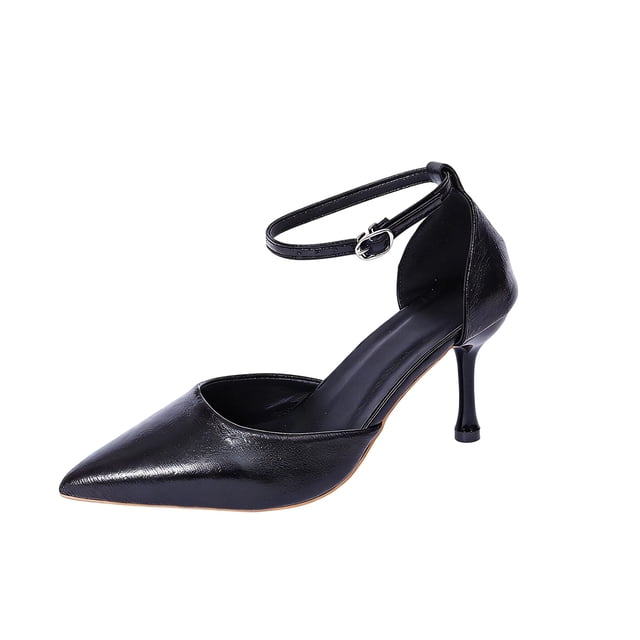 Correas de Tacón para Tacones Altos de Moda Y Versátil de las Mujeres de Tamaño Mayor Correa de Hebilla Zapatos de Dedo Cerrado Estilo Primavera / Verano Zapatos de Tacones Altos Modernos Y Cómodos Z