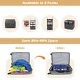 thumbnail image 3 of Surblue Carry-On Closet Hanging Closet Storage Bag - Durable, Foldable Travel Organizer with Waterproof Oxford Fabric and Double-Sided Zipper, Perfect for Suitcase Use, Large, Gray, 3 of 7