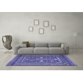 thumbnail image 3 of Ahgly Company Machine Washable Indoor Rectangle Persian Blue Traditional Area Rugs, 5' x 7', 3 of 4