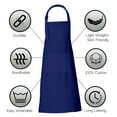 thumbnail image 2 of Bulk Apron for Women Men with Pockets Cotton Kitchen Cooking Chef Aprons Blue 35x27 Inches Set of 10, 2 of 5