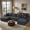 Dark Grey, variant on Vanress 133" U-Shaped Modern Sofa Modular Sectional Cloud Couch with Storage & Cupholders, Deep Seat Boneless Couches Corduroy Sofa for Living Room, Bedroom and Apartment, Black