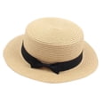 thumbnail image 3 of Sombrero de protección solar Sombrero de sol para mujer con un hermoso lazo para Beige Hugo Sombrero Fedora con lazo para mujer, 3 of 7