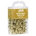 thumbnail image 2 of JAM Paper Round Head Push Pins, Gold Pushpins, 200/Pack, 2 of 5