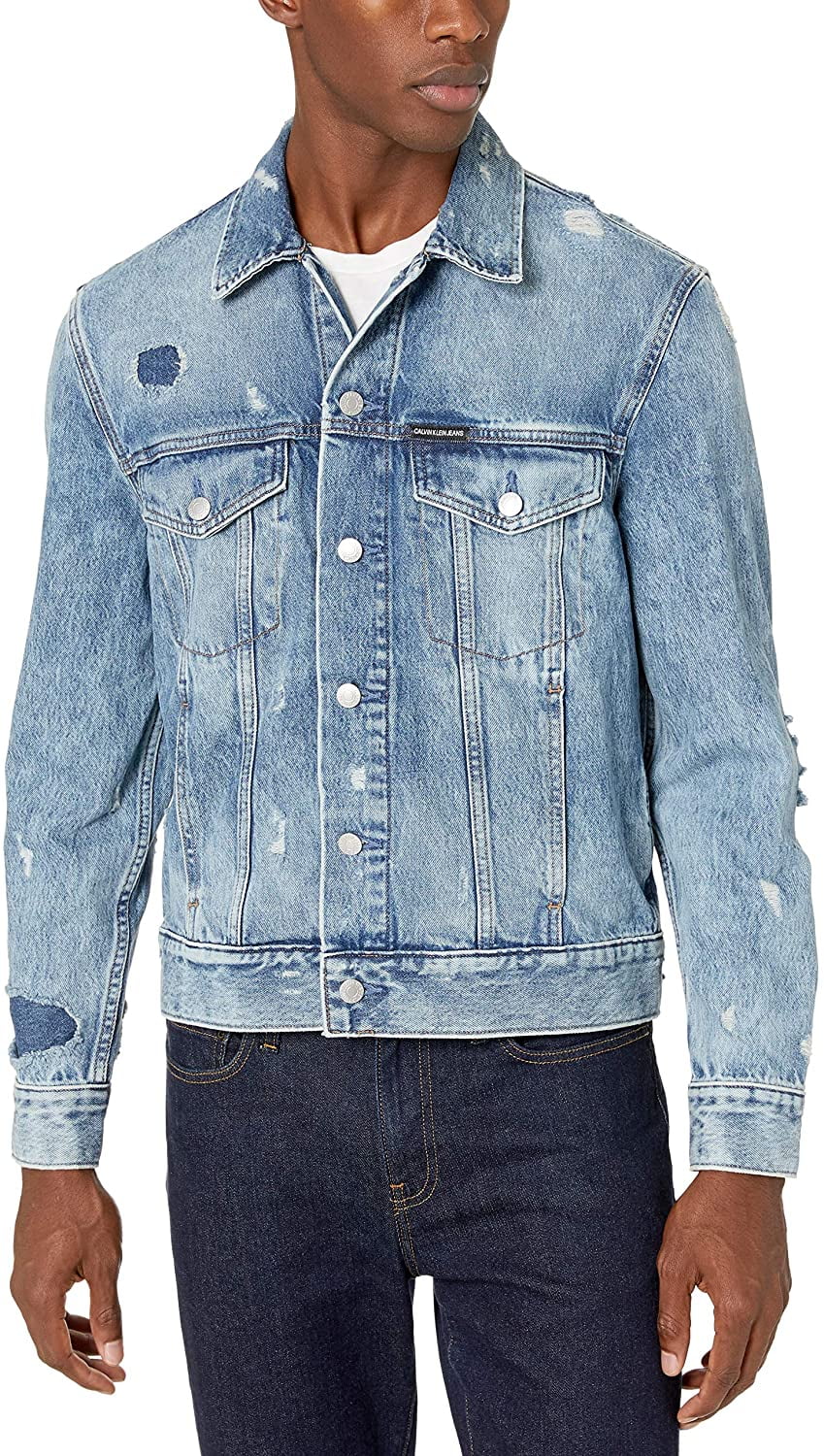 Calvin Klein Men's Denim Trucker Jacket, Prime Blue, 2XLarge Walmart Canada