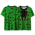 thumbnail image 5 of Fewfanhot Clothes for Women Unisex Funny Holiday Tuxedo St Patrick's day T-Shirts Graphic Short Sleeve Novelty Party Top, 5 of 8