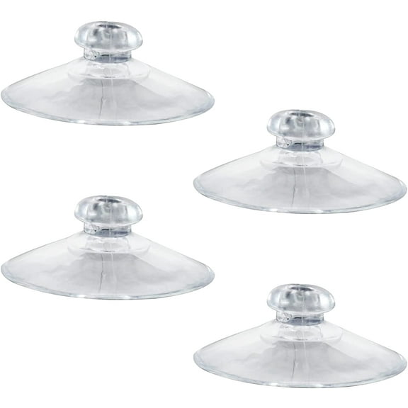 4PCS Shower Caddy Connectors Suction Cups for Bathroom, 1.8 Inch PVC Plastic Heavy Strength Large Clear Sucker Without Hooks, Replacement Suction Cups Compatible with iDesign