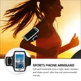 thumbnail image 3 of CRAFTHROU 1Pc Water Resistant Black Sports Phone Armband with Transparent Touchscreen Cover, 3 of 8